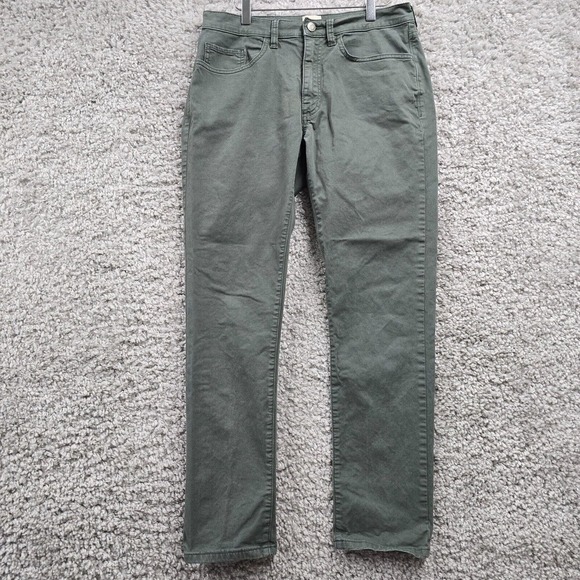 Flint and Tinder Pants Mens 31x30 (Fits 29x28.5) Green Slim Fit‎ Twill Casual - Picture 1 of 14